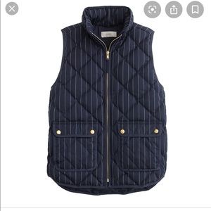 J.Crew Navy and White Pinstripe Vest size XL